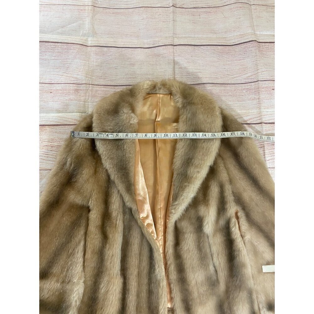 Vintage Montgomery Ward Faux Fur Union Made Coat Shawl - M/Large - Picture 10 of 14